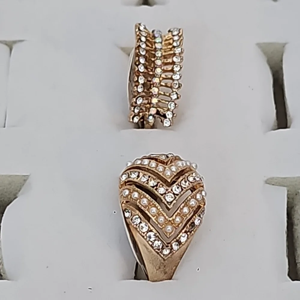 Elegant Gold and Silver Women's Ring Set